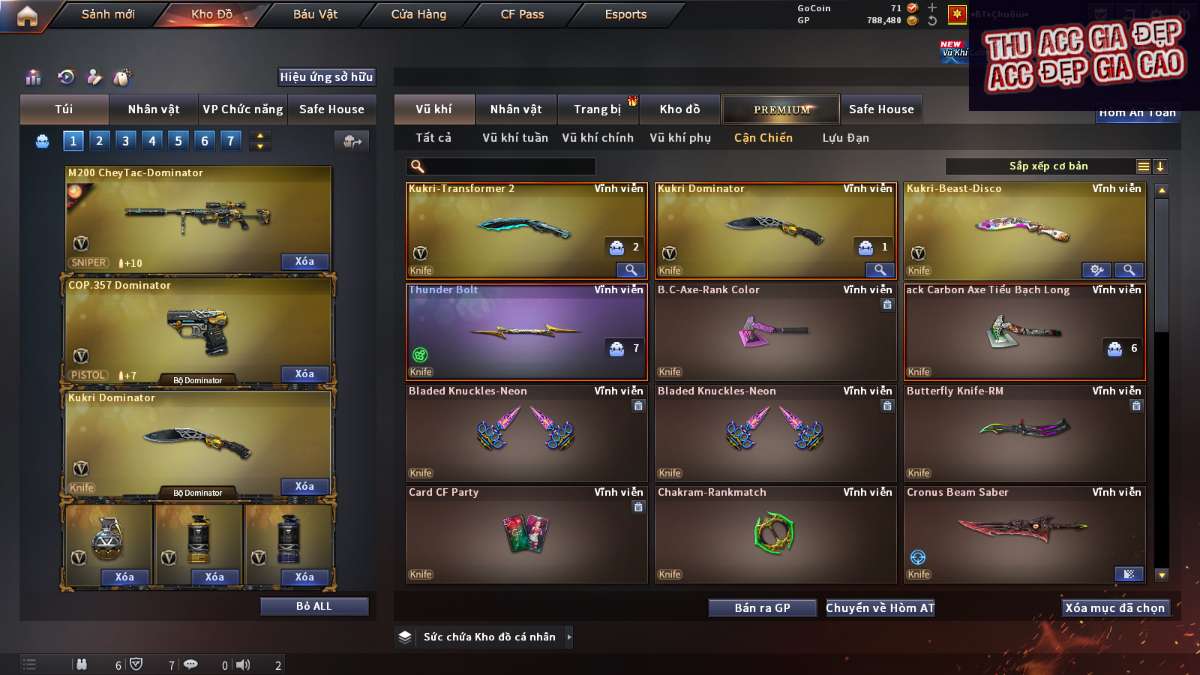 shop acc cf uy tin gia re